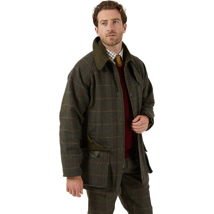 2023 Alan Paine Mens Rutland Tweed Waterproof Shotting Coat